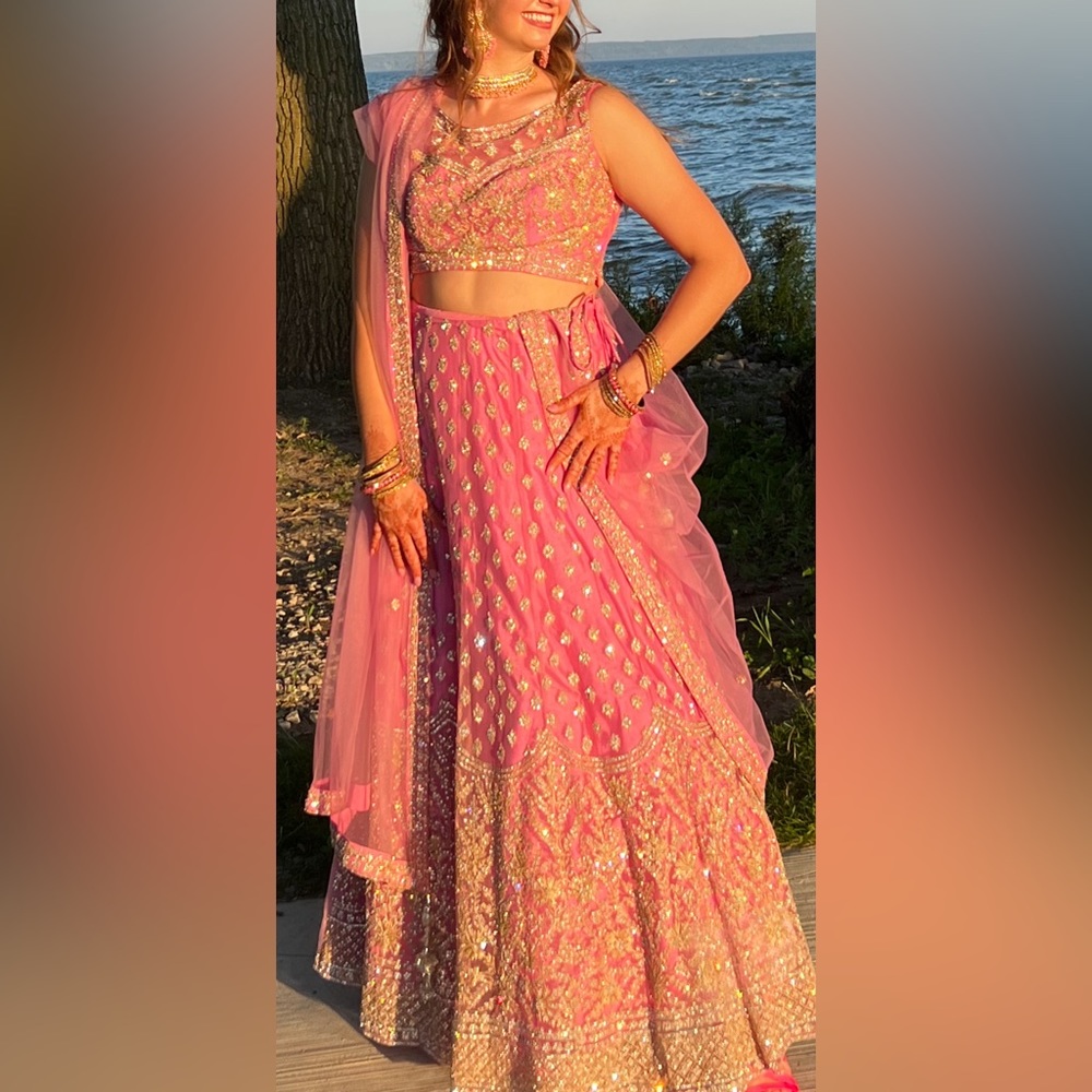 Pink Sparkle Lengha